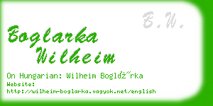 boglarka wilheim business card